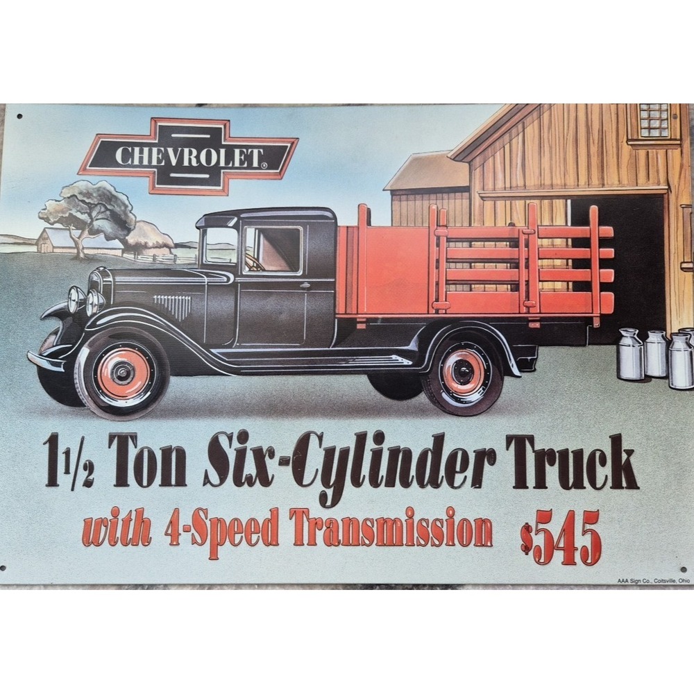 Chevrolet 1-1/2 Ton 6‎ Cylinder Truck Sign